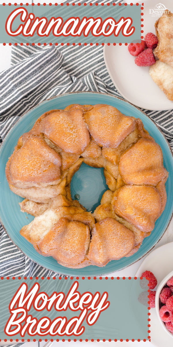 Delicious and oh so easy. Cinnamon Monkey Bread made with Pop Biscuits is a favorite Monkey Bread Recipe. Fun as a snack or enjoy at Breakfast or Brunch. Made with Pillsbury Pop Biscuits, Sugar, Cinnamon, and Butter. Bake for 40 minutes. #devourdinner #devourpower #cinnamonmonkeybread #bubblebread #breakfastrecipe #easysnack #bonappetitmag #thekitchn #recipeoftheday #americastestkitchen #buzzfeedfood #cooksillustrated #foodgawker #bareaders #mywilliamsonoma #imsomartha #tastemademedoit