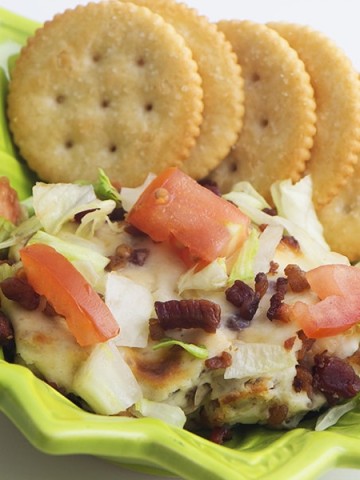 BLT Dip in Bowl with crackers