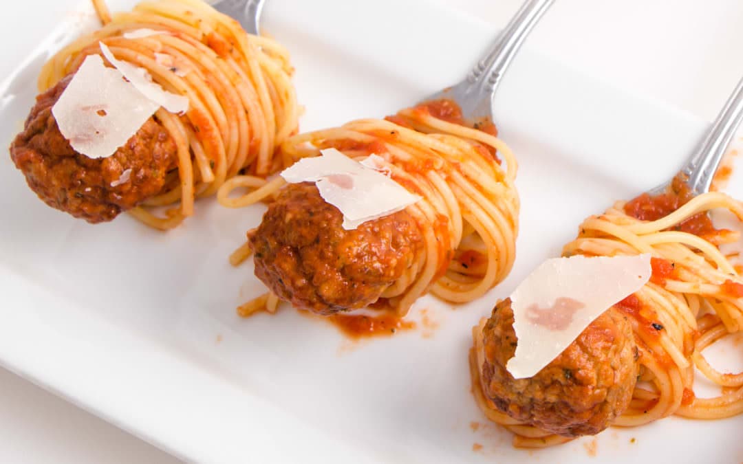 Spaghetti and Meatball Appetizer