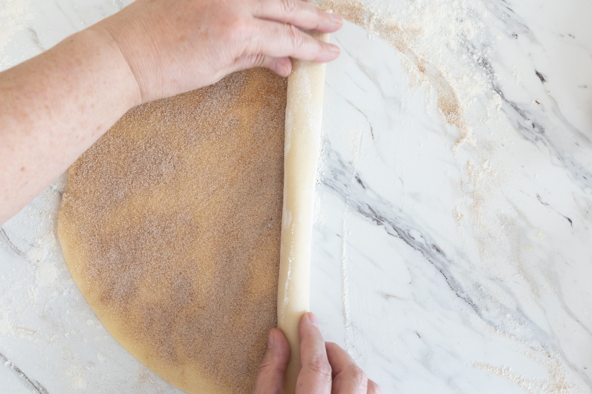 Roll Pie Crust to make Cinnamon Roll Cookies