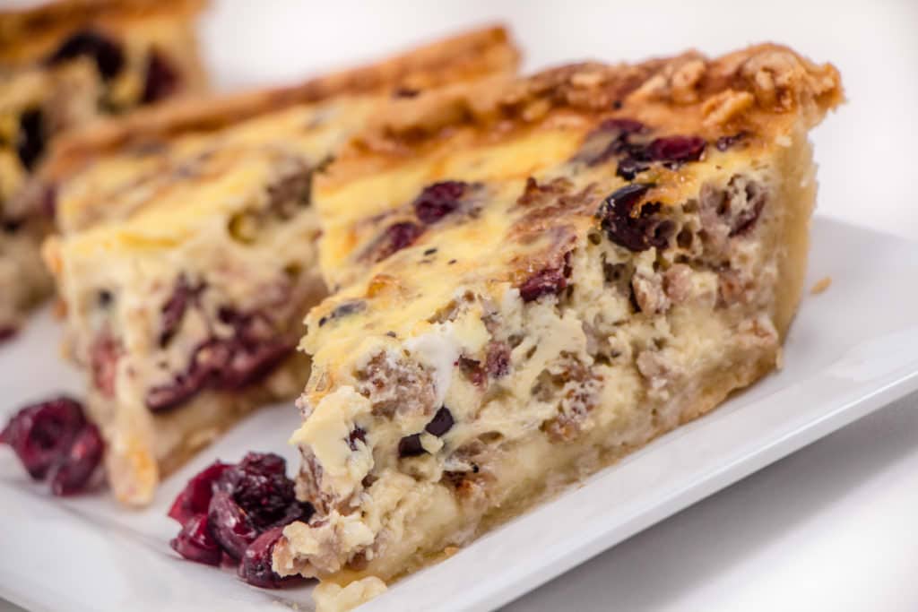 Sausage and Cranberry Quiche