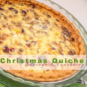 Christmas Quiche with Sausage and Cranberry