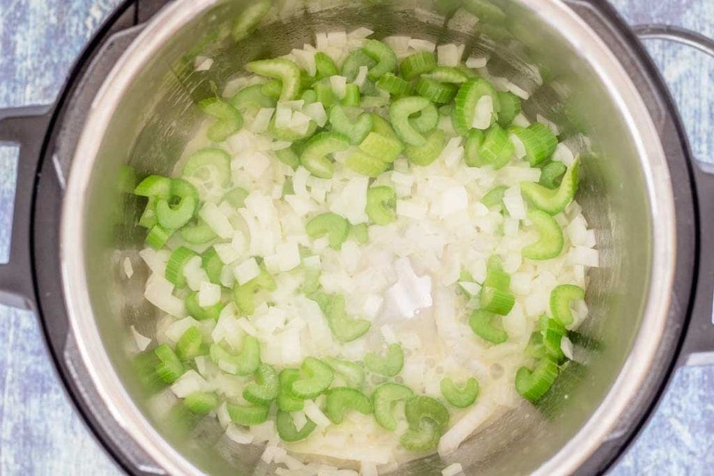 Saute Onion and Celery in Instant Pot