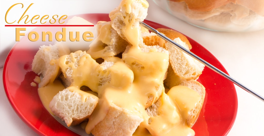 Cheese Fondue, a timeless classic recipe and family favorite for New Years Eve #appetizerrecipe #newyearseverecipe #newyearseve #fondue #cheesefondue #bread #Cheese #Appetizer #yum