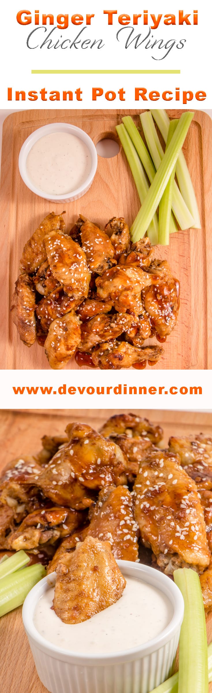 My kids ate these up! Delicious fall off the bone Chicken Wings and a savory Teriyaki Ginger Sauce from Kikkoman. Delicious! #devourdinner #recipes #recipe #food #Foodie #Foodblogger #easyrecipes #dinner #appetizer #Sidedish #dessert #yummy #chickenwings #Instantpot #Pressurecooker #Teriyaki #Kikkomanusa #kikkoman #GingerTeriyaki #Sauce #Dinner #Entree #sidedish #appetizer #football