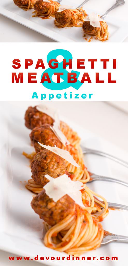 Spaghetti and Meatballs Appetizer