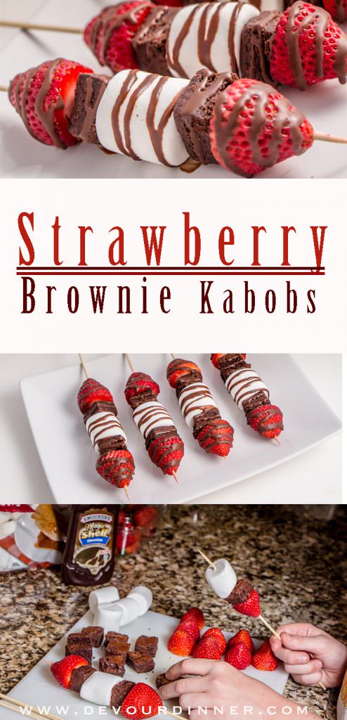 Strawberry Brownie Kabobs