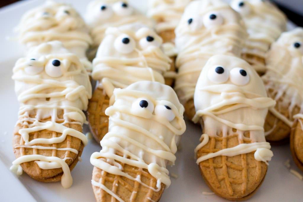 Nutter Butter Mummy Halloween Cookies