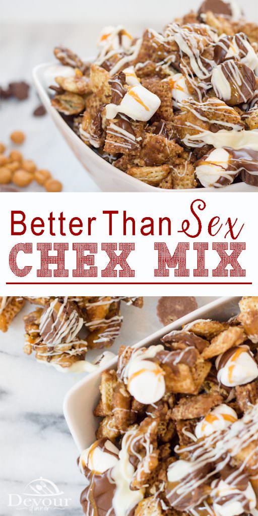 Better than Sex Chex Mix #chexmix #chexmixrecipe #betterthanSex #betterthanwhatever #devourdinner