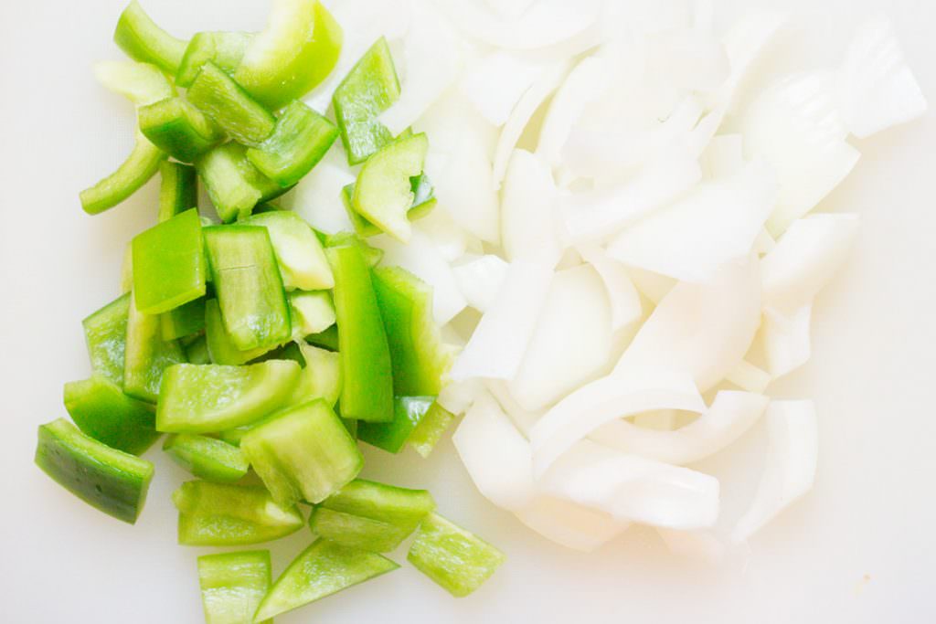 Bell Peppers and Onions for Cashew Chicken