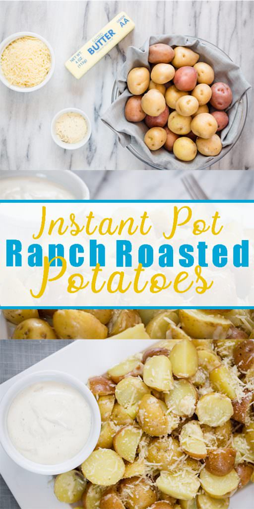 Ranch Roasted Potatoes made quick and easily in an Instant Pot in minutes. This 4 ingredient roasted potatoes recipe is super simple and a perfect side dish recipe for any meal. We love to dip potatoes into Ranch Dressing. It's delicious. #ranchroastedpotatoes #roastedpotatoes #garlicroastedpotatoes #parmesanroastedpoatatoes #roastedpotatoesrecipe #devourdinner #easyrecipe #easysidedishrecipe #sidedish #Instantpot #instantpotrecipe #easyprep #4ingredientrecipe #potatoes #potatorecipe #recipe