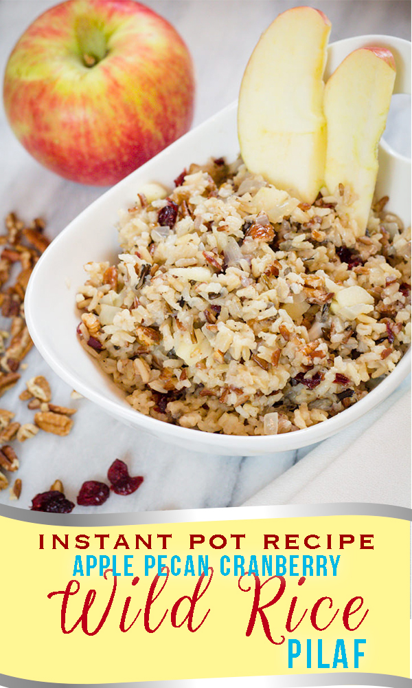 Wild Rice Pilaf packed with Apples, Cranberries and Pecans is full of flavor and wonderful texture. Perfect served with chicken or even your Thanksgiving Dinner. #devourDinner #Thanksgiving #Sidedish #sidedishrecipe #recipe #recipes #easyrecipe #instantpot #instantpotrecipe #WildRicePilaf #wildRice #AppleRice #CranberryRice #pecanRice #easyrecipe #easyInstantpotrecipe #Stovetopdirections #tastyvideo #tutorial #dinner #whatsfordinner #dinnerrecipe #Ricebowl #Lunch #appetizer #FallRice