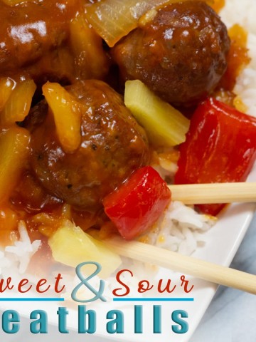 Sweet and Sour Meatballs made easily in the Instant Pot. 5 Minute Recipe, Kid approved