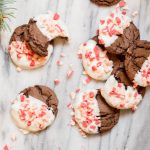 Easy Christmas Cookies, Chewy and Chocolaty and topped with peppermint