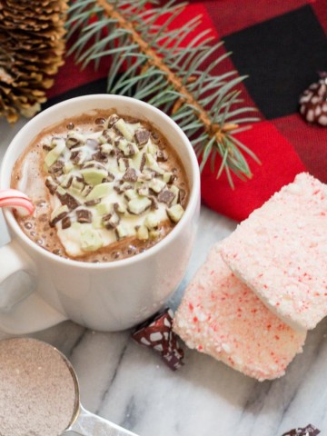 Easy and Fun Fancy Marshmallows with crushed candy canes and Andes Mints