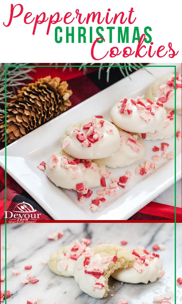 Christmas Cookies, Sugar Cookies dipped in Peppermint
