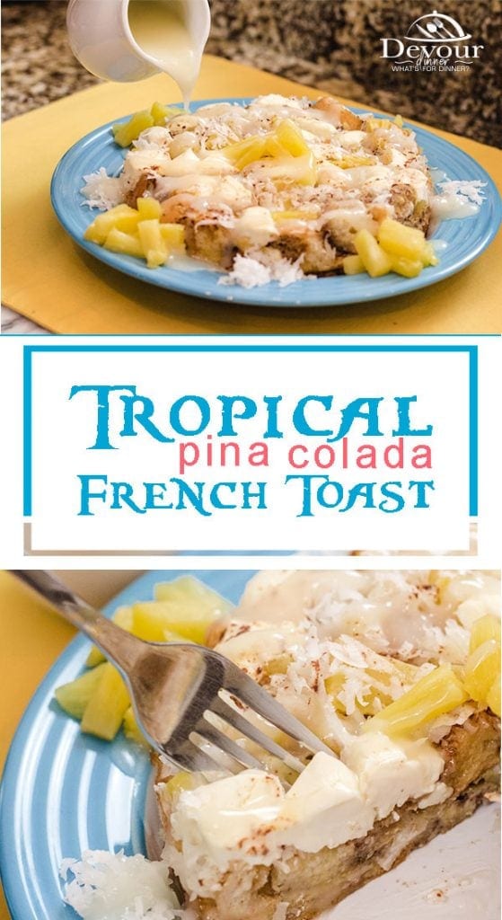 Coconut French Toast with Pineapple #stuffedfrenchtoast #coconutfrenchtoast