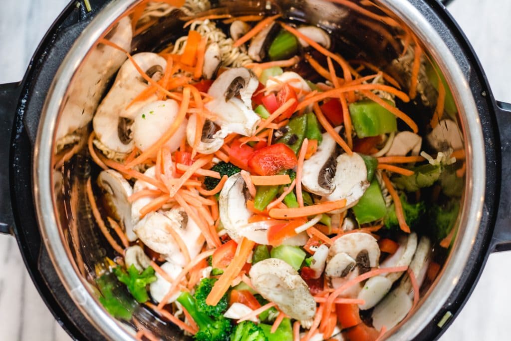 Instant Pot Recipe, Ramen Pad Thai with Vegetables