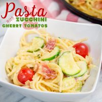 Pasta with Zucchini and Cherry Tomatoes side dish recipe made in the Instant Pot #recipe #recipes #pasta #Pastawithzucchini #Yum
