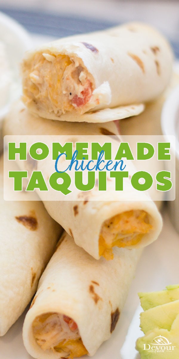 Family Favorite and Kid Approved Homemade Chicken Taquitos. Make Shredded Chicken in the Instant Pot and throw together these delicious Taquitos for your next meal. We love how creamy and delicious these Chicken Taquitos are. #devourdinner #taquitos #Chicken #chickentaquitos #easyrecipe #chickenrecipe #kidapproved #familyrecipe #yum #food #foodie #recipe #recipes #devourpower #easytaquitorecipe #chickentaquitorecipe #rolledtaco #homemadetaquitos #instantpot #instantpotrecipe #yum #yummy