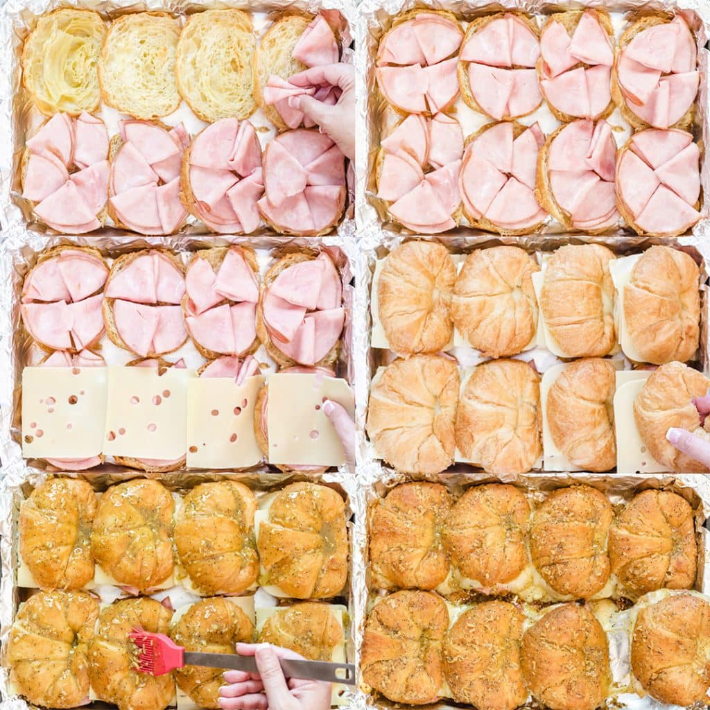 Step by Step Ham and Cheese Sliders