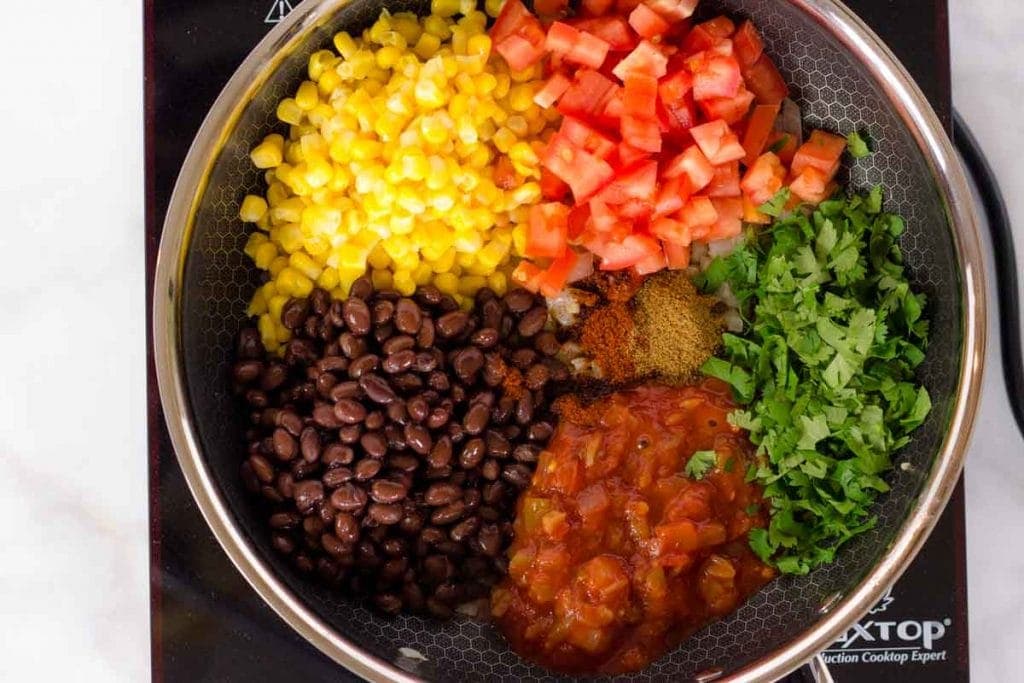 Black Bean Salsa Recipe Skillet Ingredients