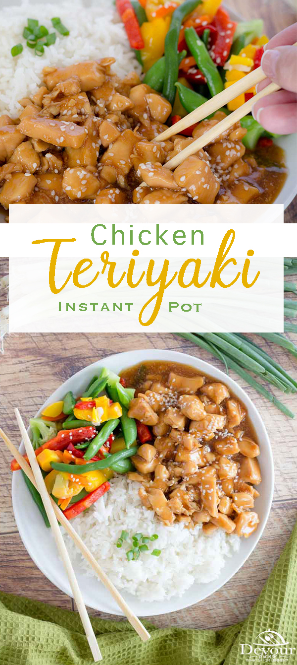 Chicken teriyaki is an amazing dish that can easily send you to the takeout line or calling for a delivery order when you can have it made at home in half the time. Easy to make Teriyaki Recipe in the Instant Pot /Pressure Cooker. #devourdinner #teriyaki #instantpotchickenteriyaki #chickenteriyaki #easyrecipe #easydinnerrecipe #chinesetakeout #recipe #recipes #food #foodie #yum #yummy #recipeoftheday #foodiefriday #chicken #chickenteriyakirecipe #teriyakisauce #homemadeteriyakisauce #instantpot