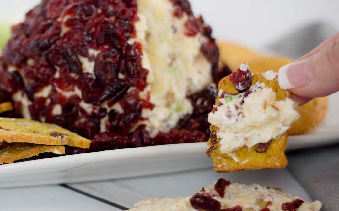 Holiday Appetizer White Cheddar Cheese Ball