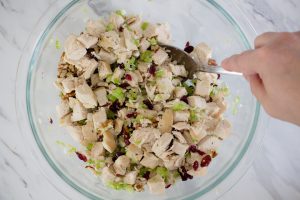 Mixed ingredients in bowl