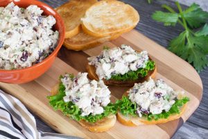 Turkey Salad on bread with lettuce
