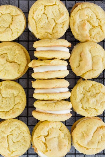 Easy Golden Oreo Cookies made with Yellow Cake Mix - Devour Dinner