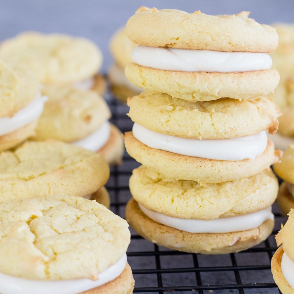 Easy Golden Oreo Cookies made with Yellow Cake Mix - Devour Dinner