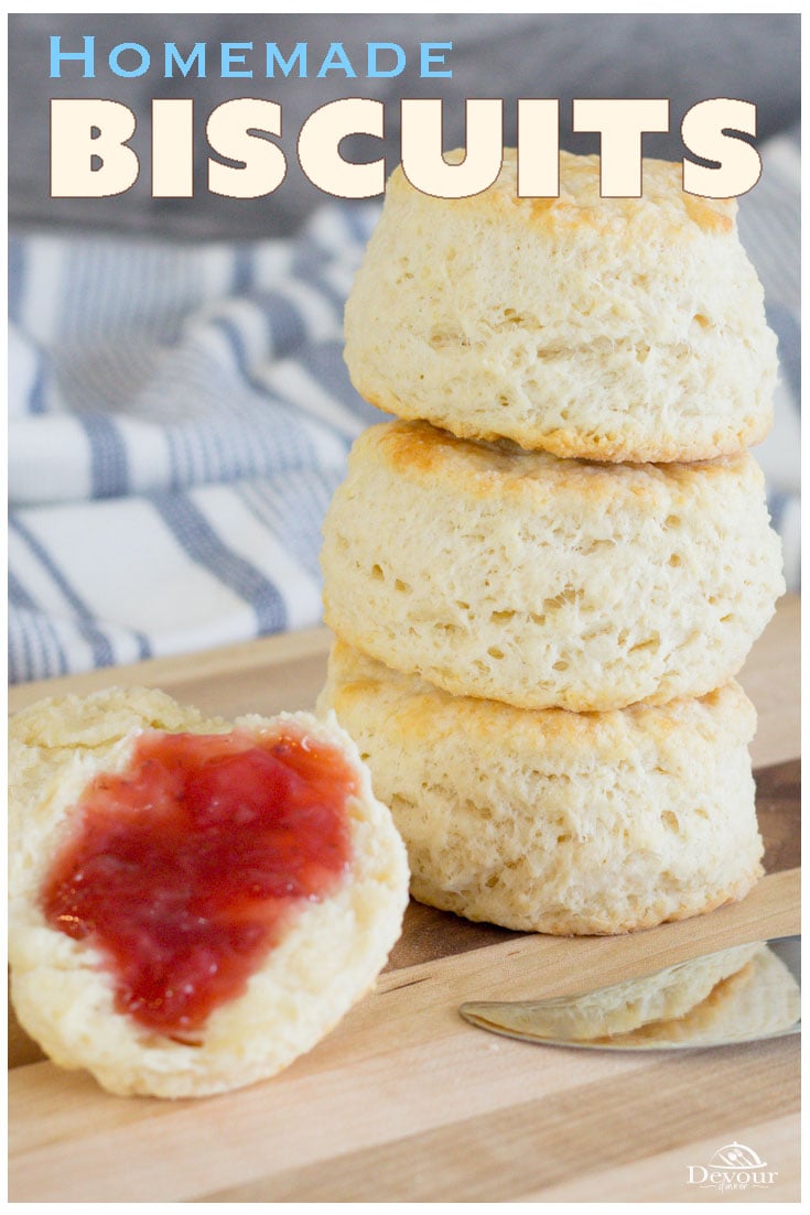 Making Homemade Biscuits is made fun and simple thanks to this Easy Biscuit Recipe. The are Soft, Flaky and made from Scratch! Better yet, they will be on your table in under 20 minutes. Let me show you how! You’re going to love getting your hands messy and enjoying a warm freshly baked biscuit from the oven. #devourdinner #devourpower #easybiscuits #Homemadebiscuits #biscuits #biscuitrecipe #howtomakebiscuits #easybiscuitrecipe #recipe #recipes #food #foodie #yum #yummy