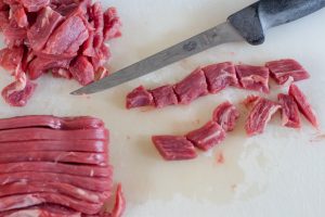 Flank Steak with knife