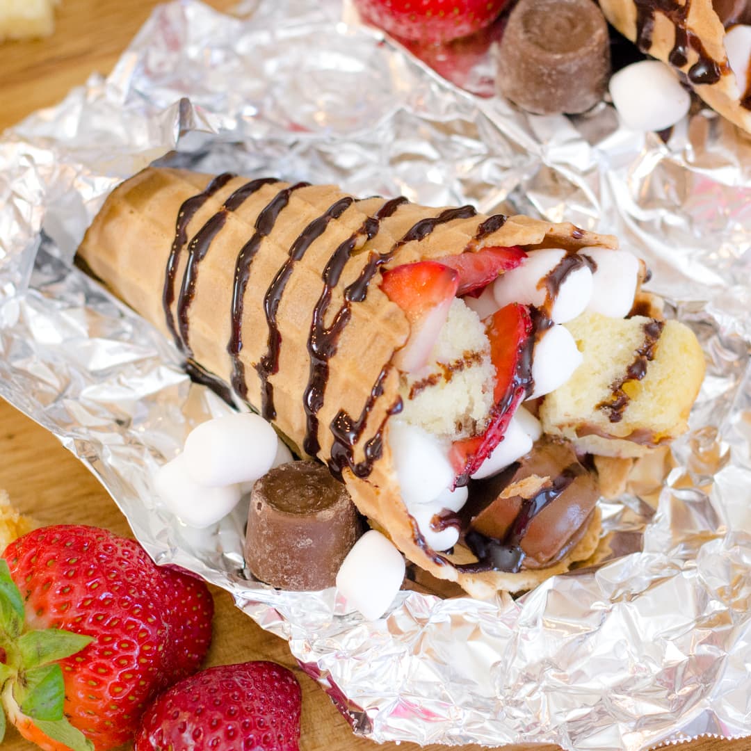 Waffle Fruit Cones