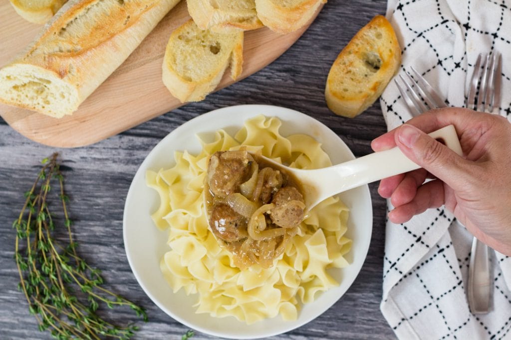 Instant Pot French Onion Meatballs