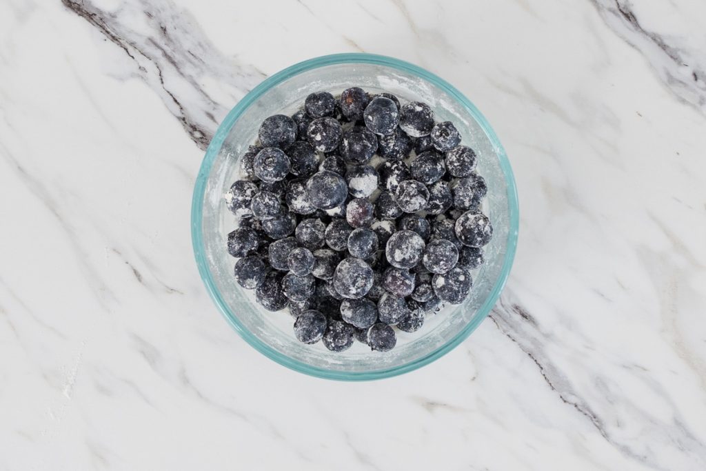 Blueberries in Flour