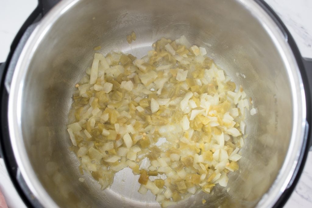 Green Chilies and Onions in Instant Pot