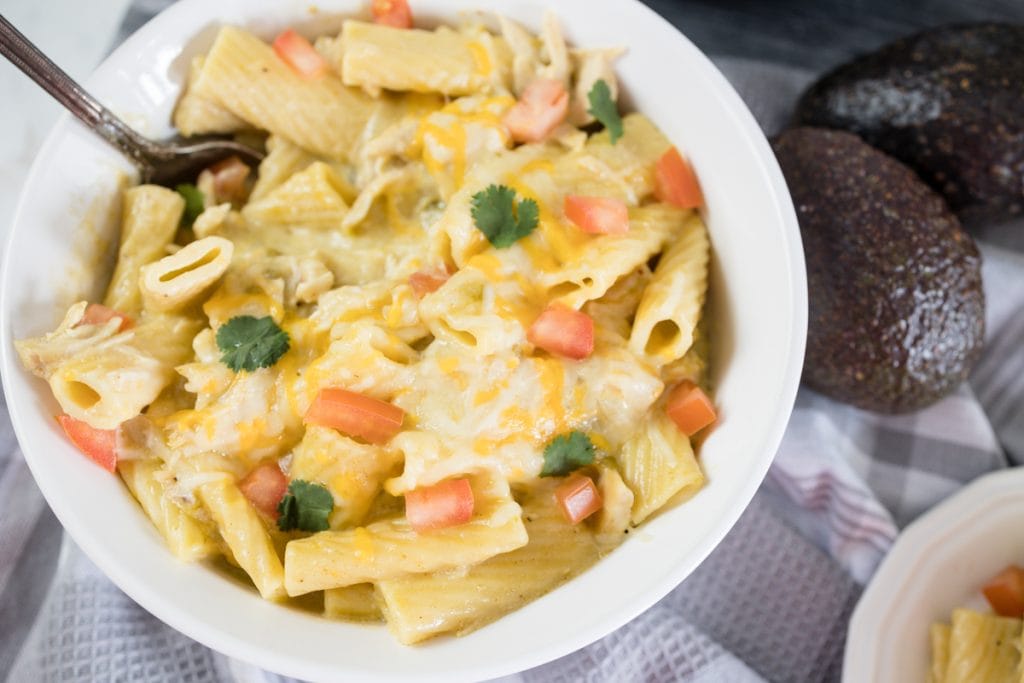 Green Chicken Enchilada Casserole