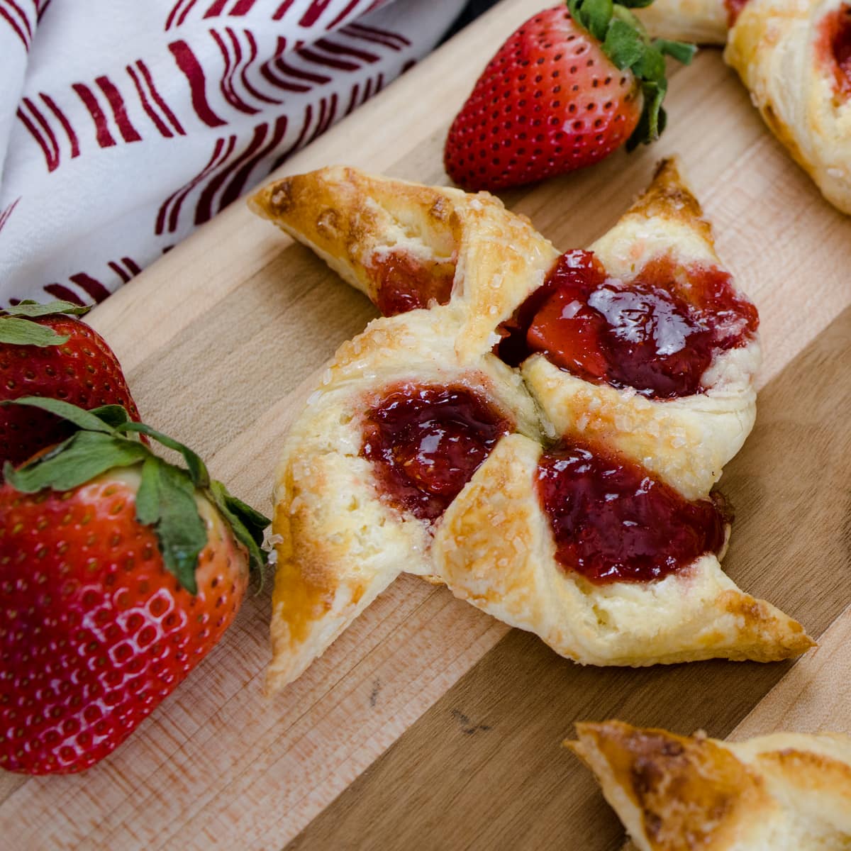 Rhubarb Pinwheel Danish