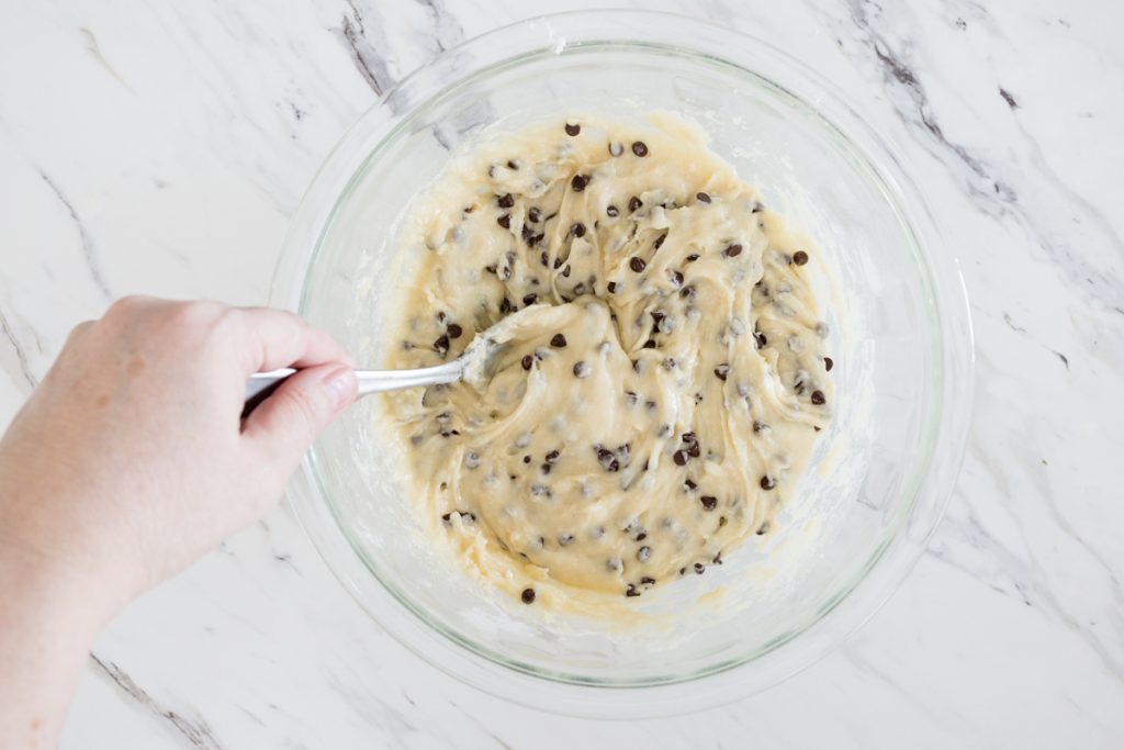 Stir with a spoon to combine Muffin Batter
