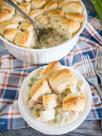 Instant Pot Chicken Pot Pie with Biscuits