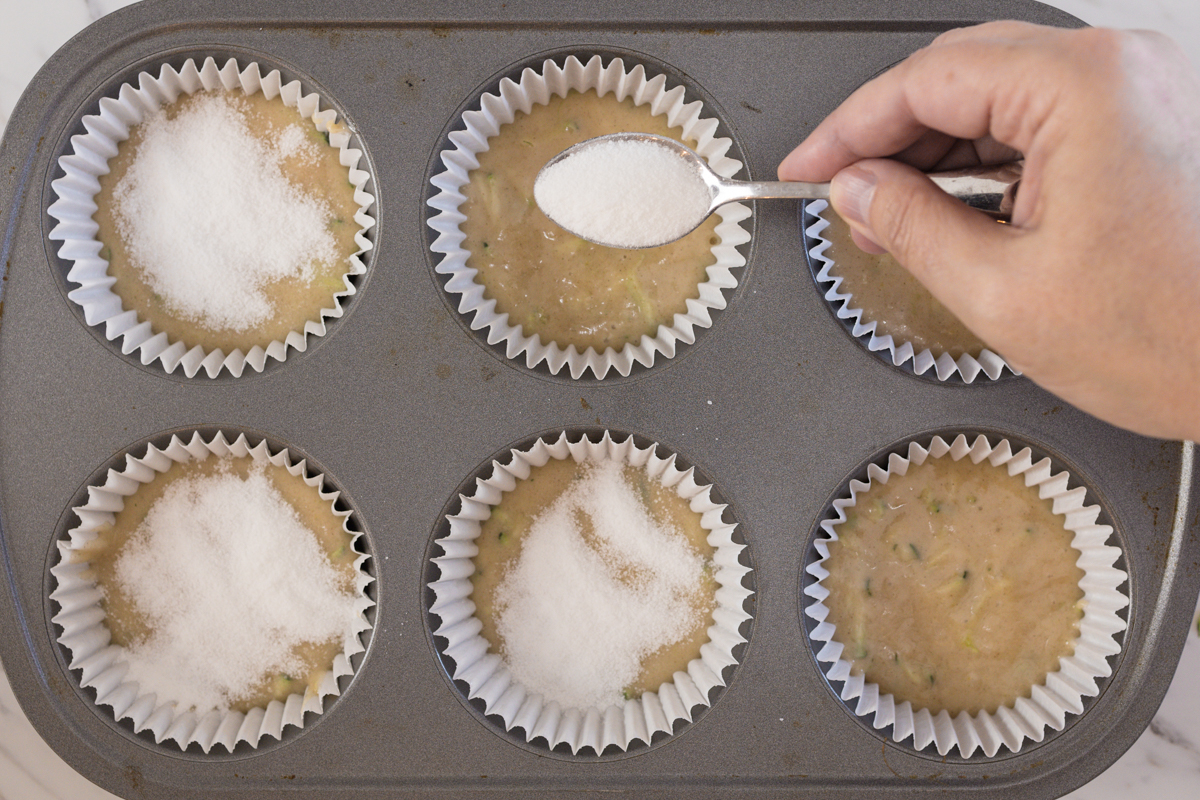 Zucchini Muffins with Sugar on top