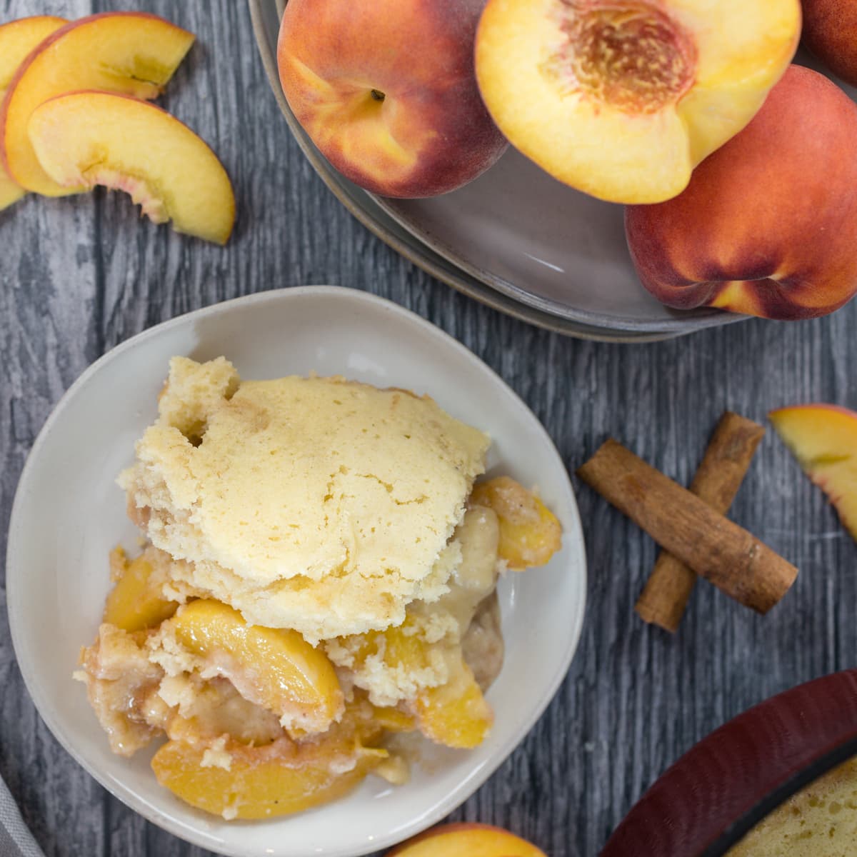 Dutch Oven Peach Cobbler