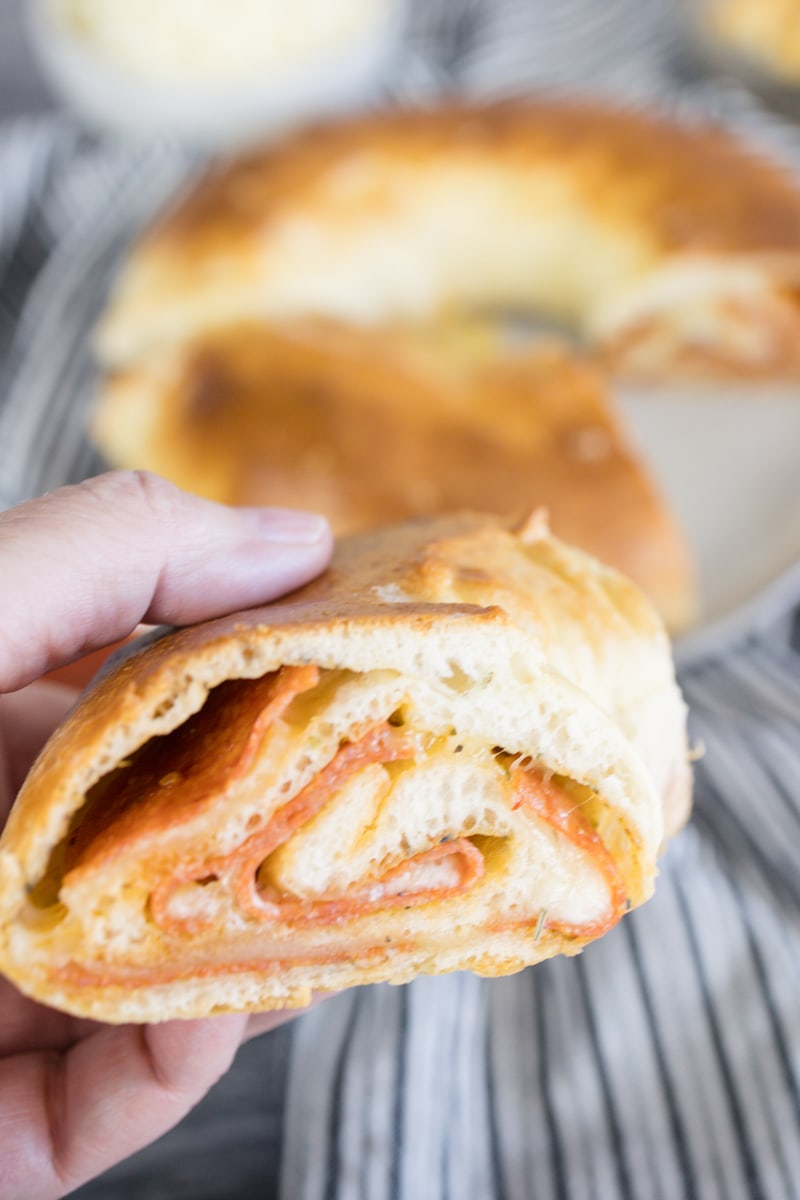 Fun and Easy Pepperoni Bread #freakyfriday - Devour Dinner