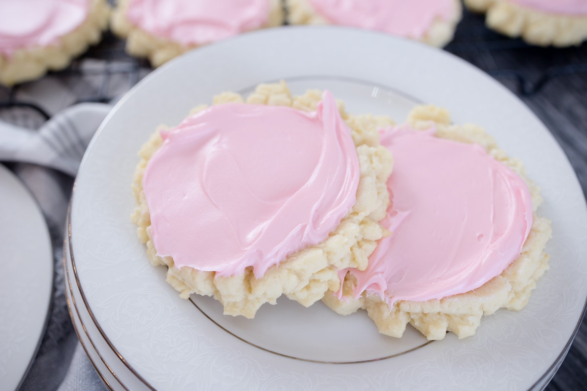 Classic Frosted Sugar Cookie with Pink Frosting