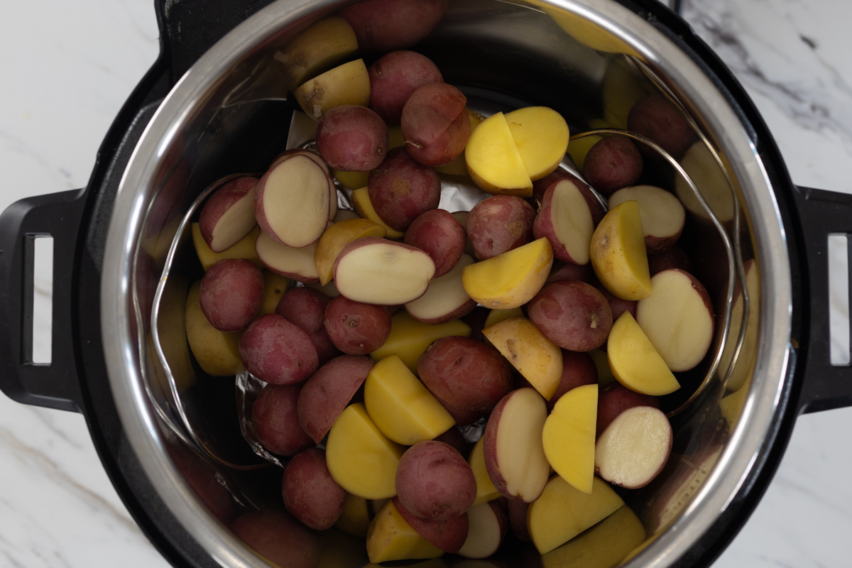 new potatoes in Instant Pot on Trivet