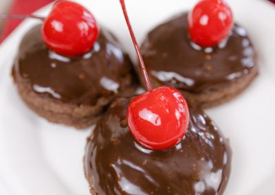 Maraschino Chocolate Cherry Cookies with Chocolate Ganache