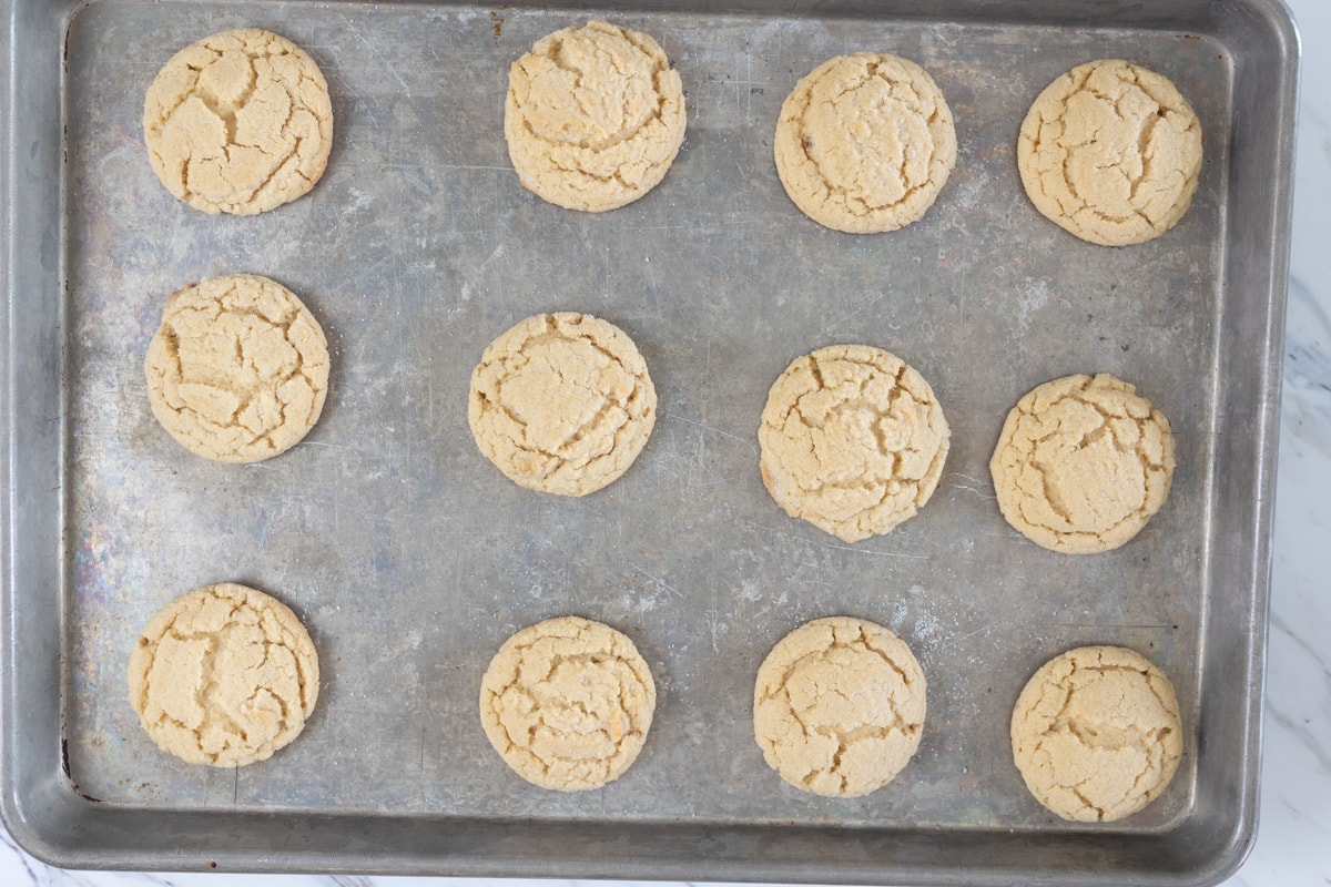 Peanut Butter cookies on Baking Sheet