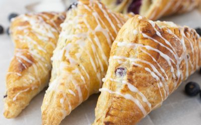 Light Fluffy Blueberry Puff Pastry Turnovers
